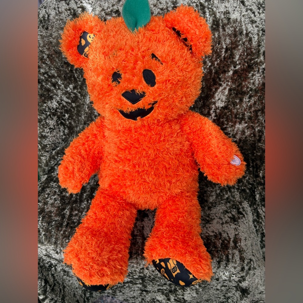Build-A-Bear Workshop Pumpkin Glow Bear Halloween Plush Teddy Limited Edition - Picture 10 of 11